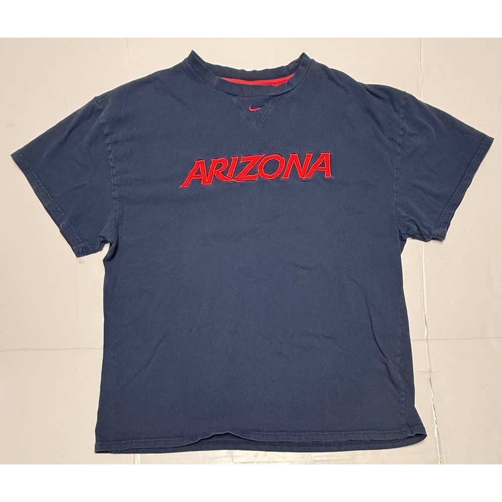 Nike Team Arizona Wildcats Center Swoosh T Shirt Mens XL Blue Vintage Y2K
